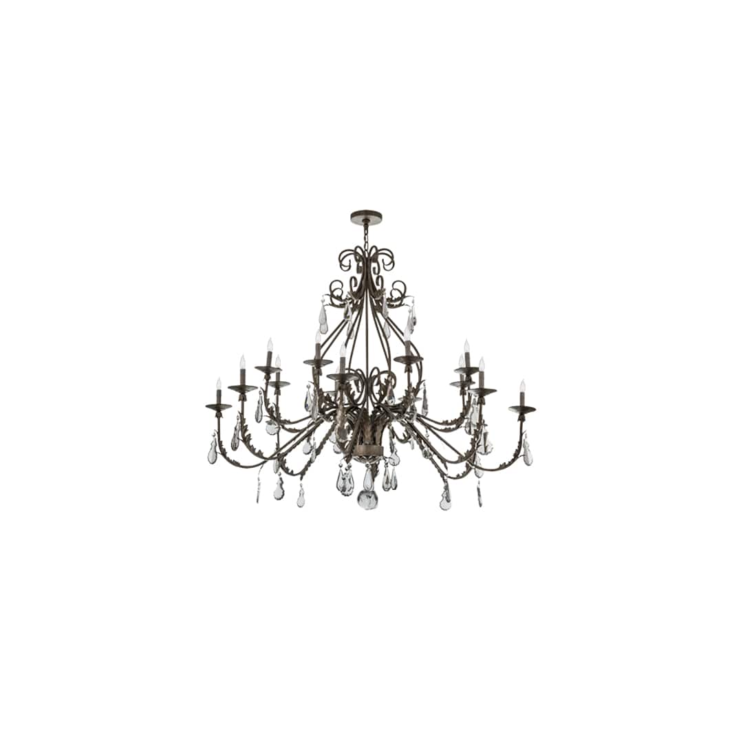 French Elegance 16 Light 60" Wide Crystal Candle Style Chandelier