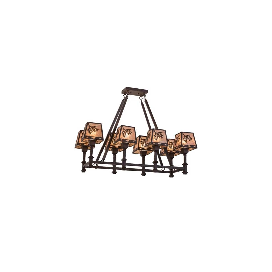 Balsam Pine 8 Light 18" Wide Linear Chandelier