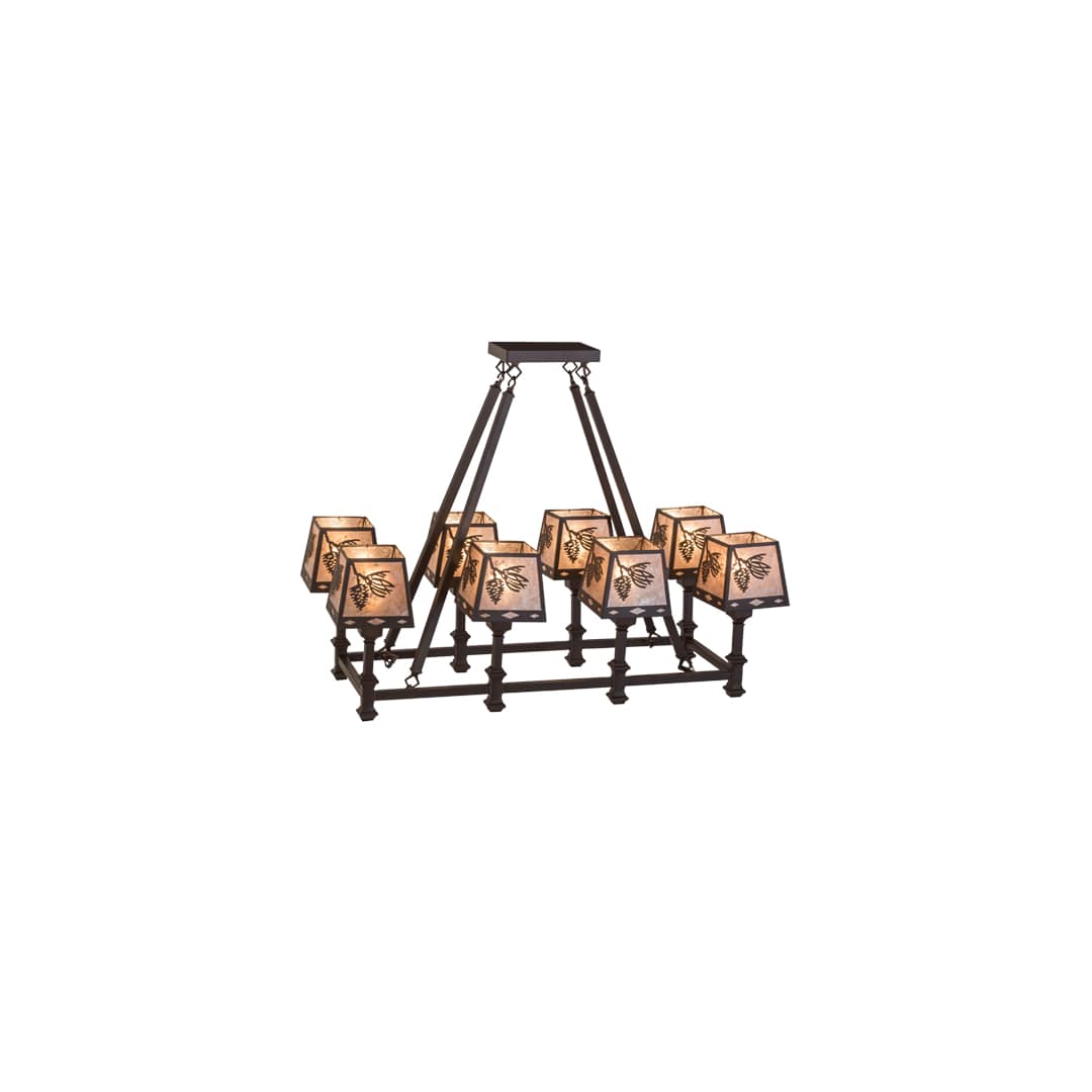 Balsam Pine 8 Light 18" Wide Linear Chandelier