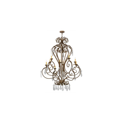 Josephine 10 Light 49" Wide Taper Candle Style Chandelier