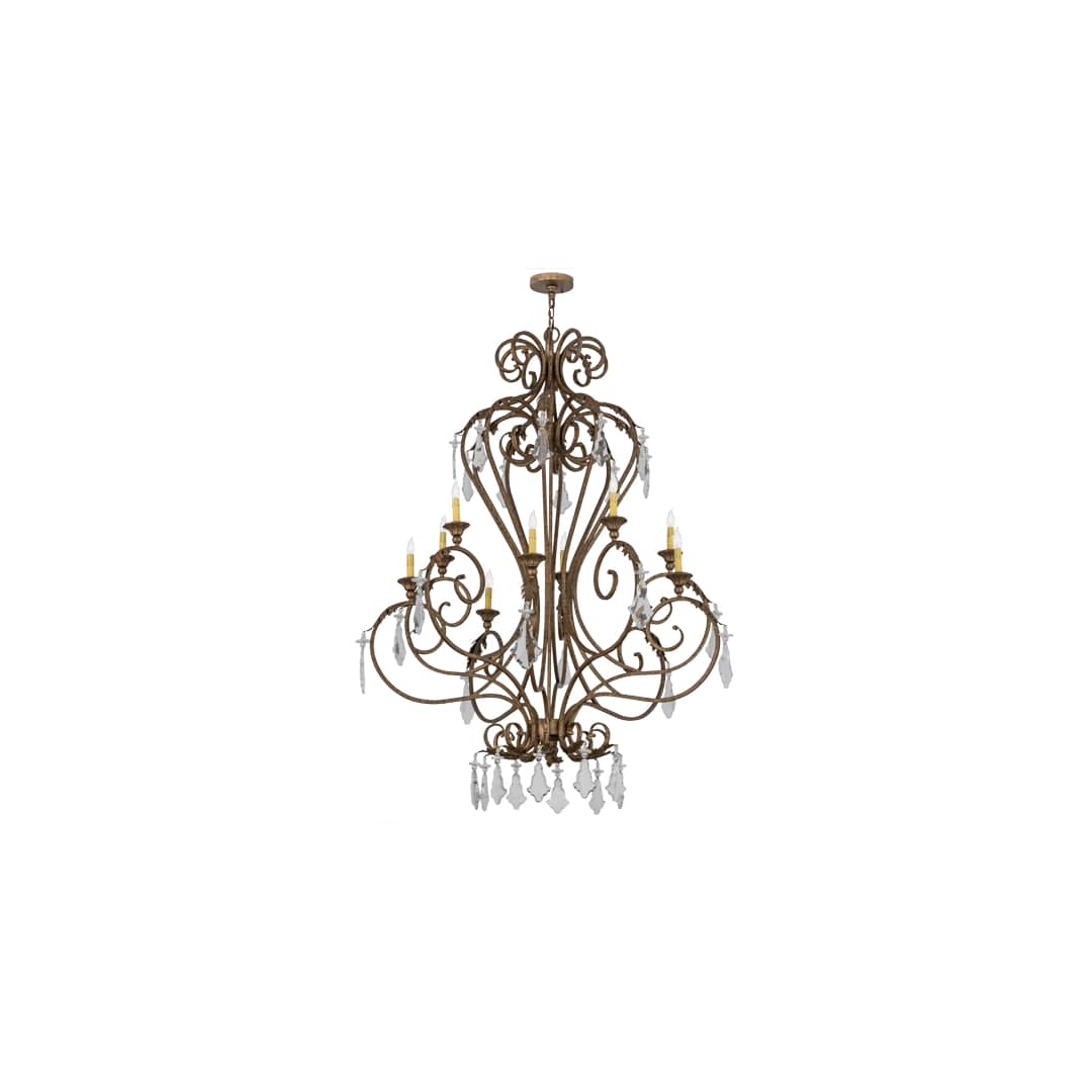 Josephine 10 Light 49" Wide Taper Candle Style Chandelier