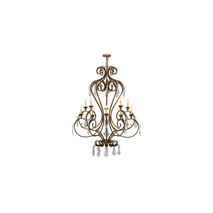 Josephine 10 Light 49" Wide Taper Candle Style Chandelier