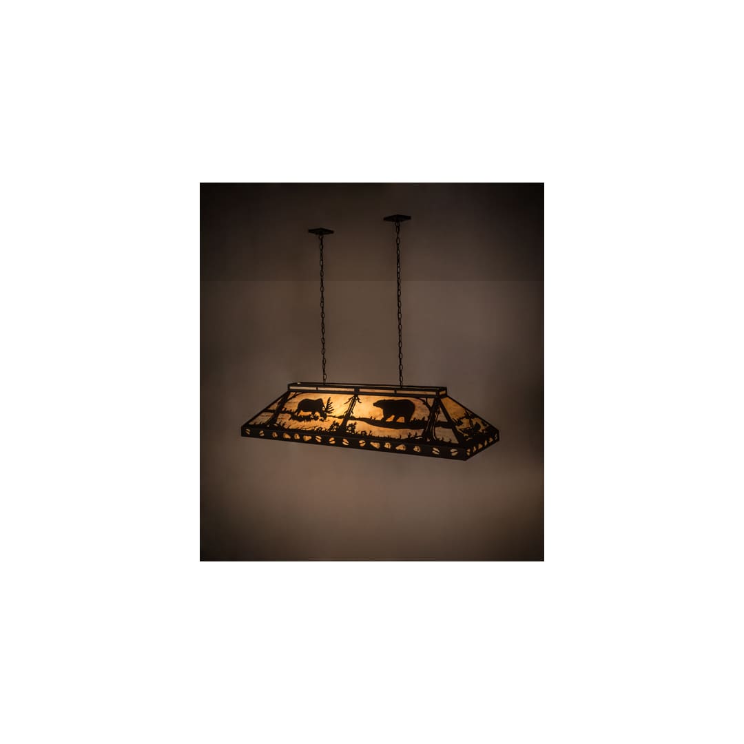 Moose and Black Bear 9 Light 18" Wide Linear Pendant