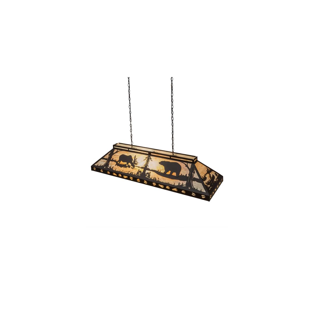 Moose and Black Bear 9 Light 18" Wide Linear Pendant