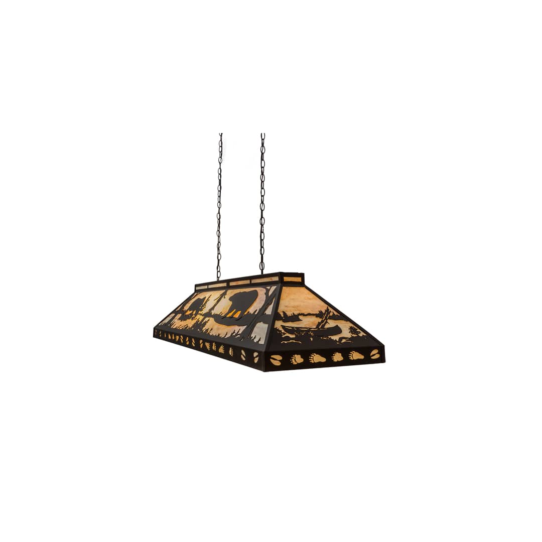 Moose and Black Bear 9 Light 18" Wide Linear Pendant