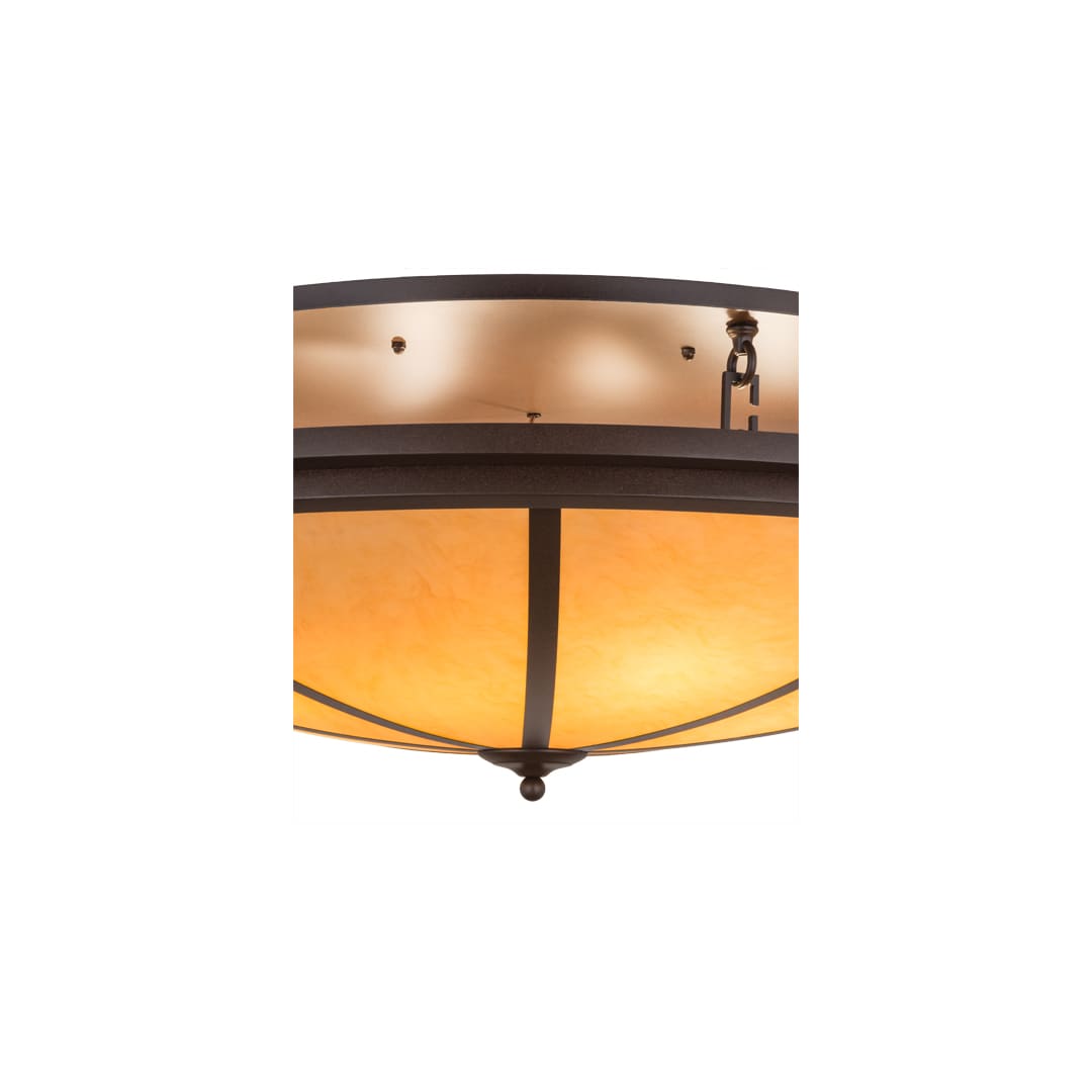 Commerce 8 Light 48" Wide Semi-Flush Bowl Ceiling Fixture - Cafe-Noir Finish