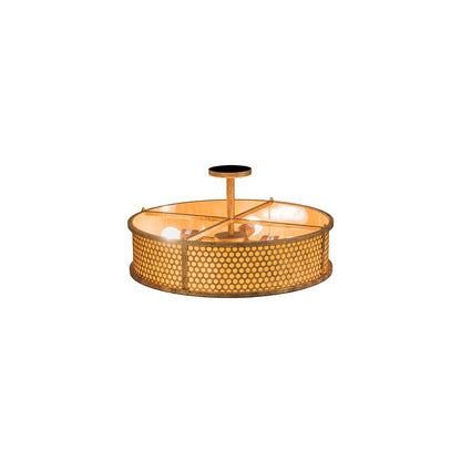 Cilindro Luciano 4 Light 24" Wide Semi-Flush Drum Ceiling Fixture
