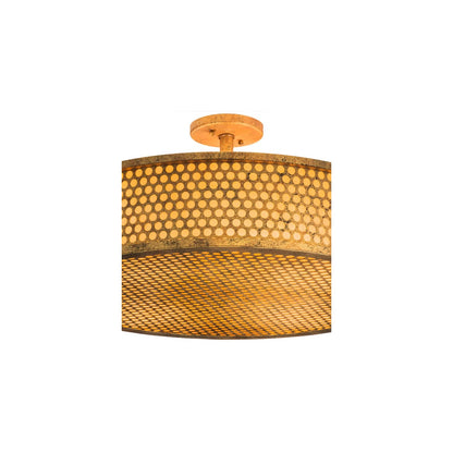 Cilindro Luciano 4 Light 24" Wide Semi-Flush Drum Ceiling Fixture