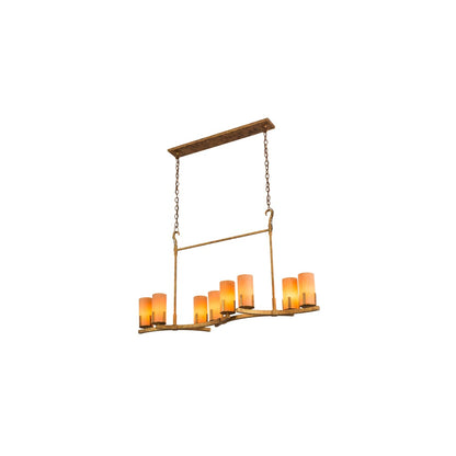 Long Cero 8 Light 16" Wide Linear Chandelier