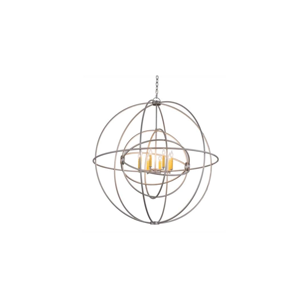 Atom Enerjisi 8 Light 43" Wide Taper Candle Globe Chandelier