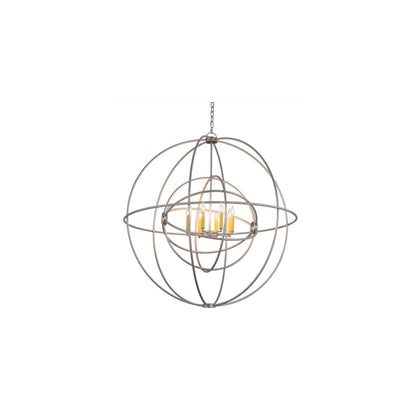 Atom Enerjisi 8 Light 43" Wide Taper Candle Globe Chandelier