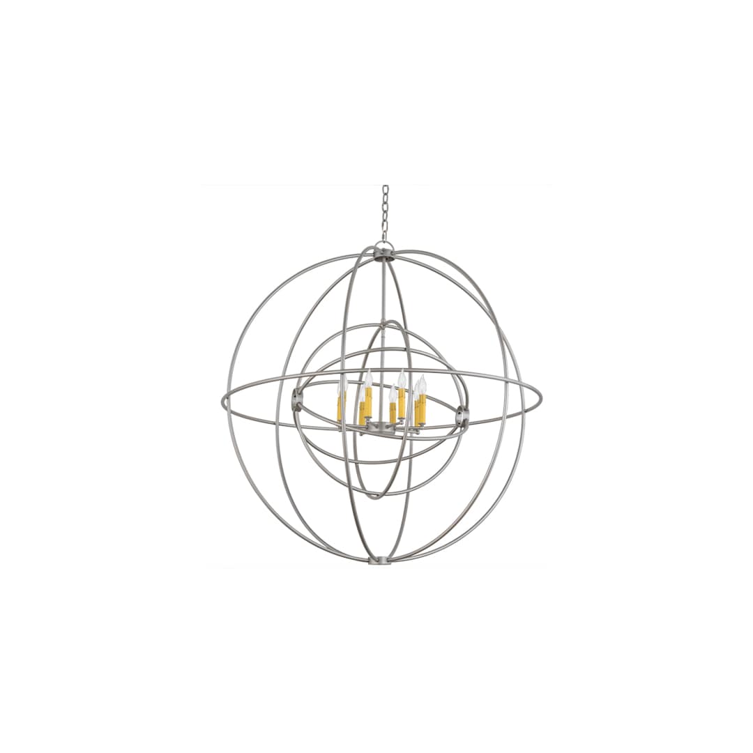 Atom Enerjisi 8 Light 43" Wide Taper Candle Globe Chandelier