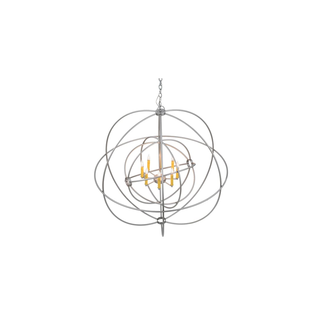 Atom Enerjisi 8 Light 43" Wide Taper Candle Globe Chandelier