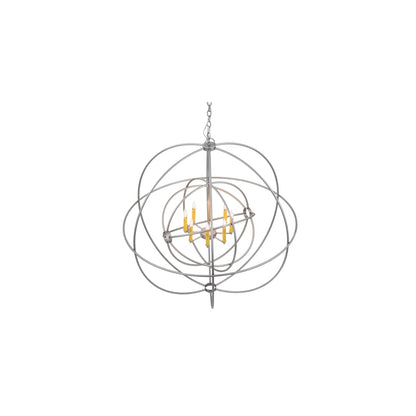 Atom Enerjisi 8 Light 43" Wide Taper Candle Globe Chandelier