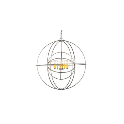 Atom Enerjisi 8 Light 43" Wide Taper Candle Globe Chandelier