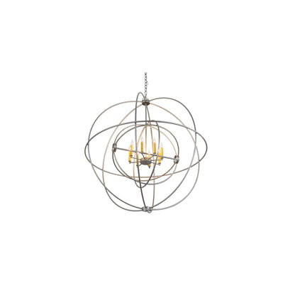 Atom Enerjisi 8 Light 43" Wide Taper Candle Globe Chandelier