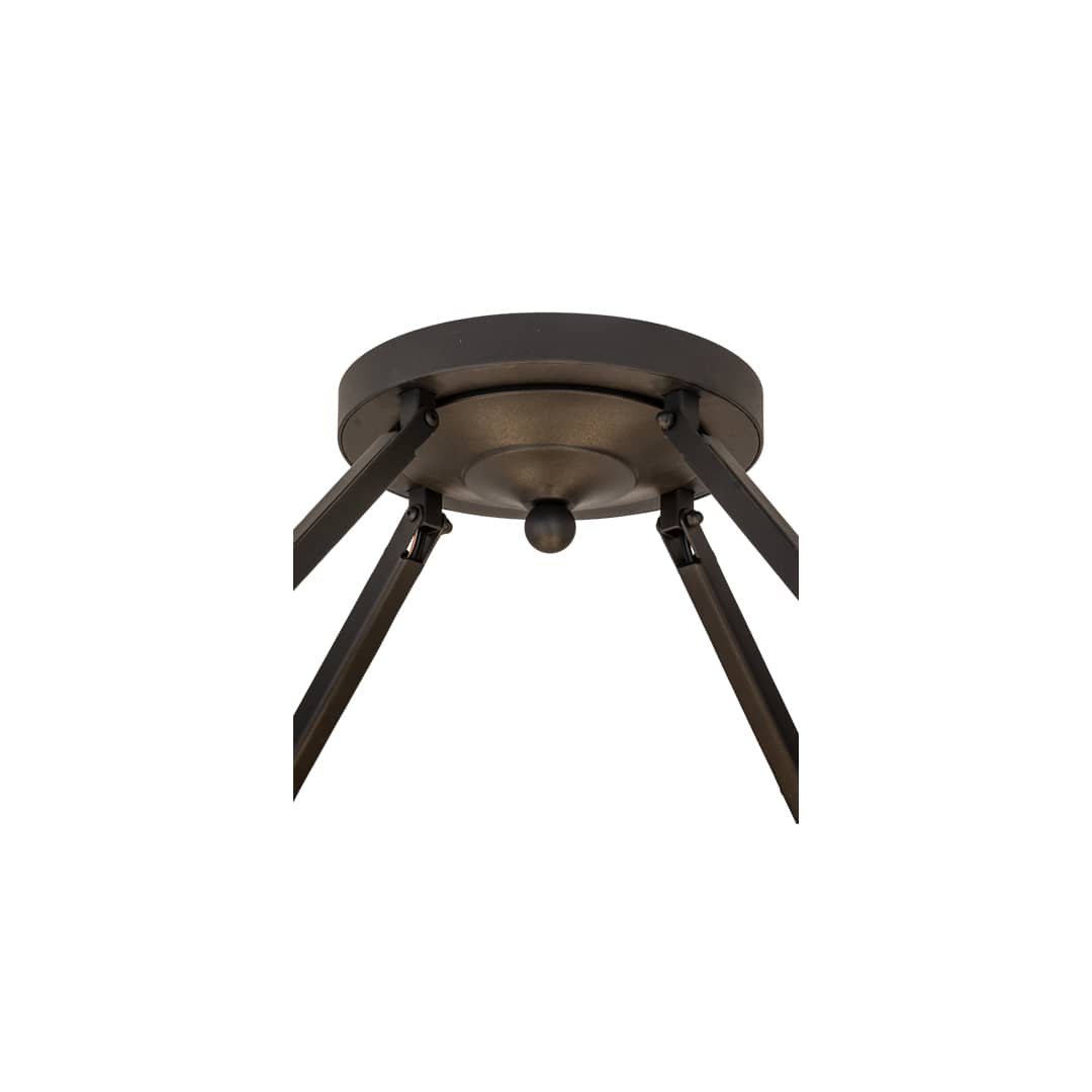Cilindro Lucy 4 Light 31" Wide Semi-Flush Ceiling Fixture - Wrought Iron Finish