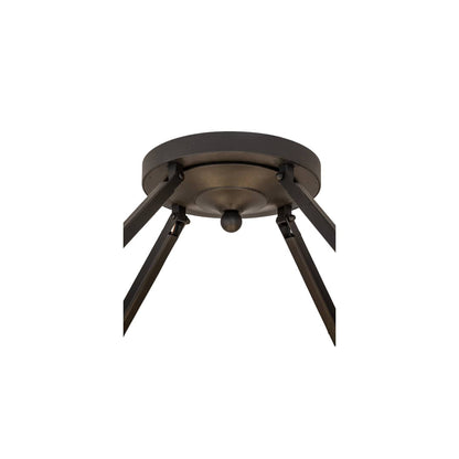 Cilindro Lucy 4 Light 31" Wide Semi-Flush Ceiling Fixture - Wrought Iron Finish