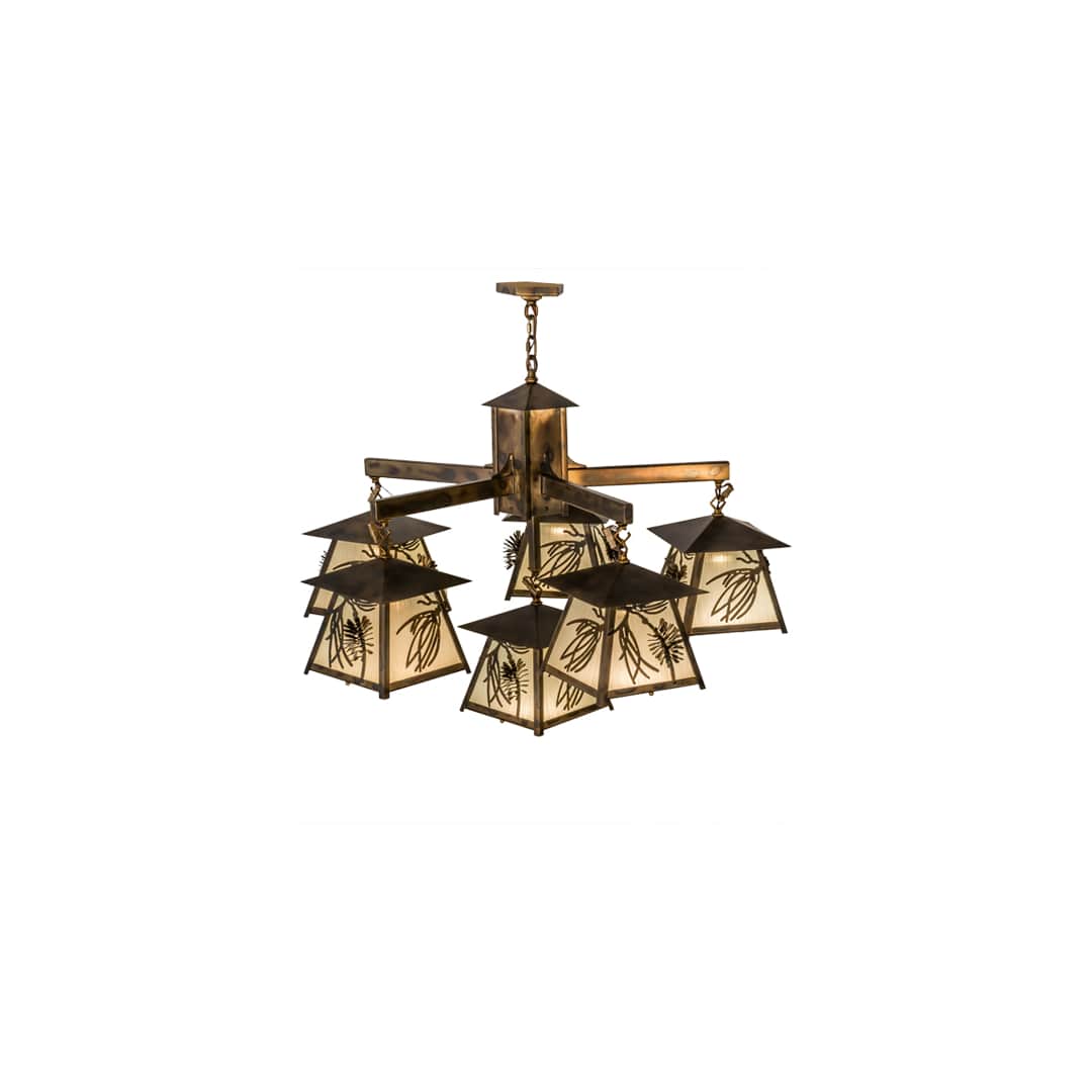 Scotch Pine 6 Light 40" Wide Chandelier