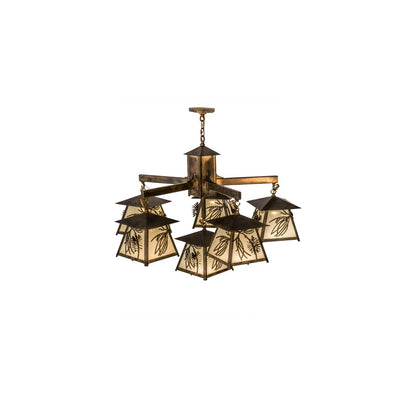 Scotch Pine 6 Light 40" Wide Chandelier