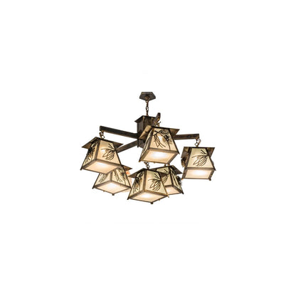 Scotch Pine 6 Light 40" Wide Chandelier