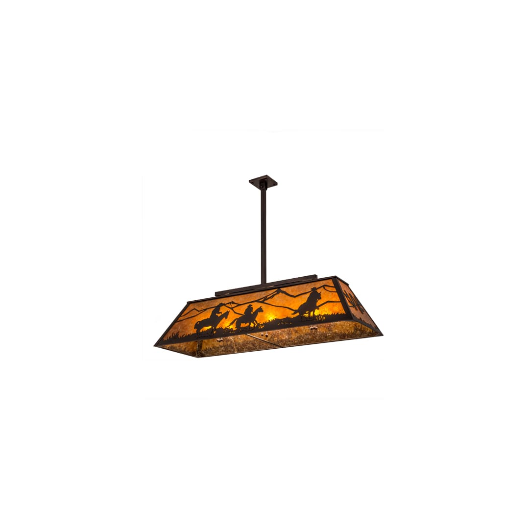 Personalized 9 Light 17" Wide Linear Pendant