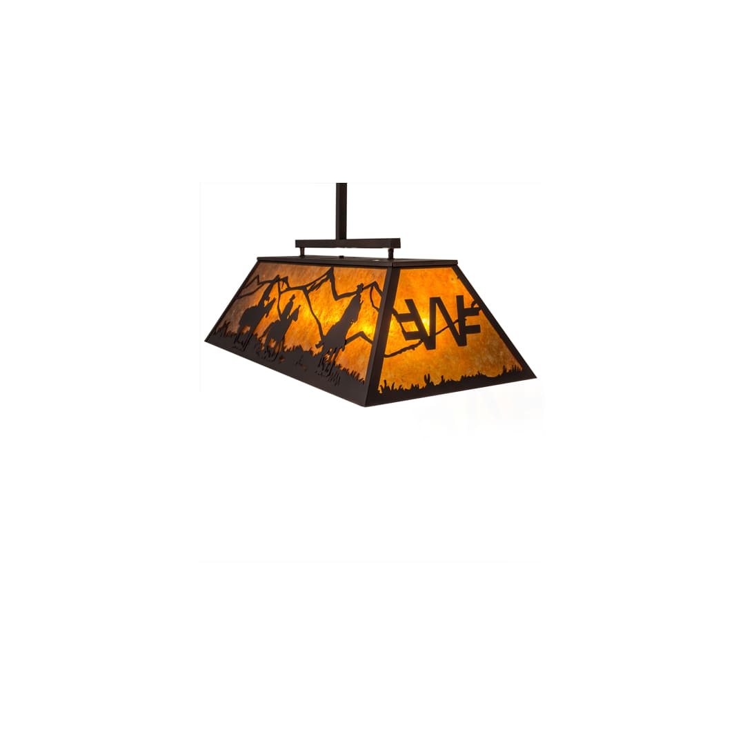 Personalized 9 Light 17" Wide Linear Pendant