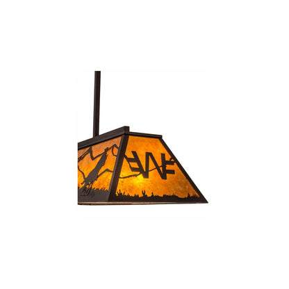 Personalized 9 Light 17" Wide Linear Pendant