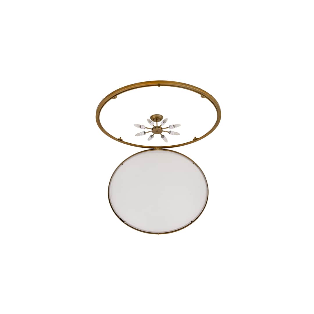 Commerce 8 Light 49" Wide Flush Mount Bowl Ceiling Fixture