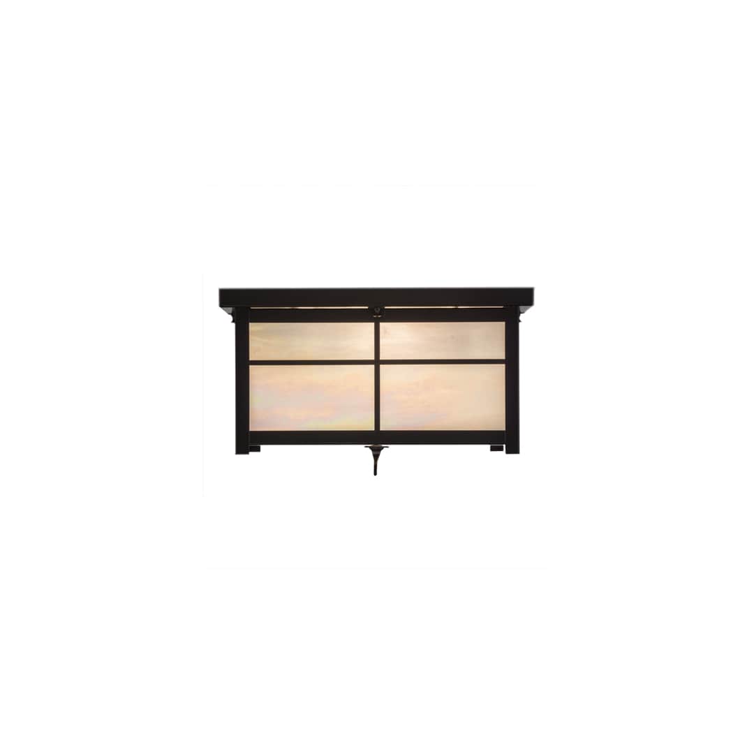 Mission 4 Light 24" Wide Flush Mount Square Ceiling Fixture - Timeless Bronze Finish