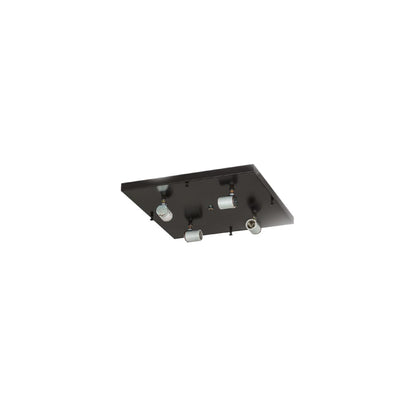 Mission 4 Light 24" Wide Flush Mount Square Ceiling Fixture - Timeless Bronze Finish