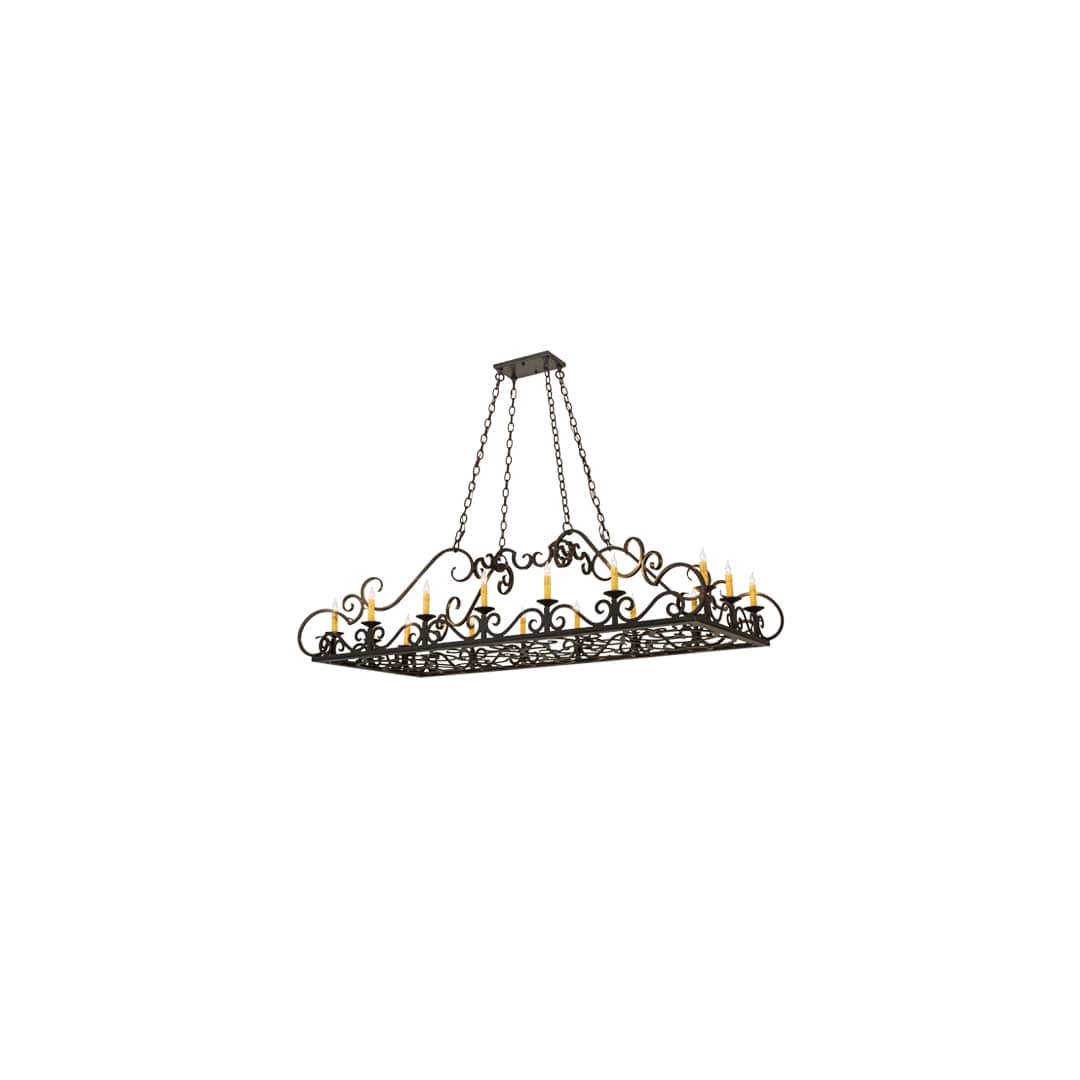 Carlotta 16 Light 30" Wide Taper Candle Linear Chandelier
