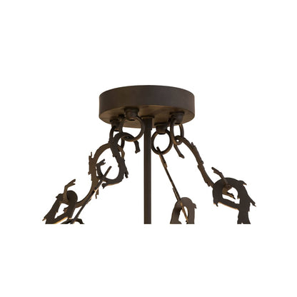 Wildlife at Dusk 4 Light 36" Wide Semi-Flush Drum Ceiling Fixture