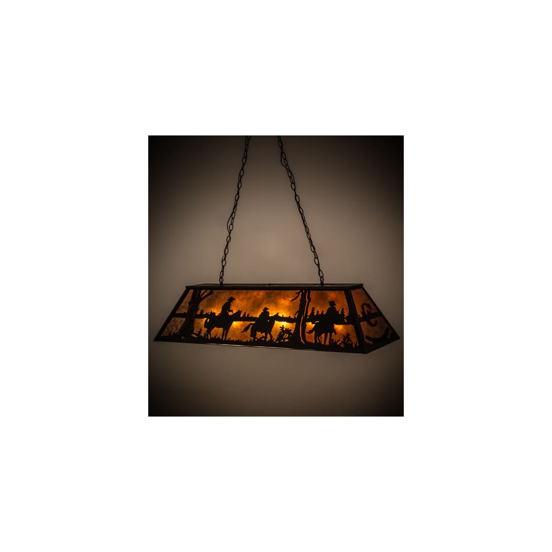 Personalized 9 Light 17" Wide Linear Pendant