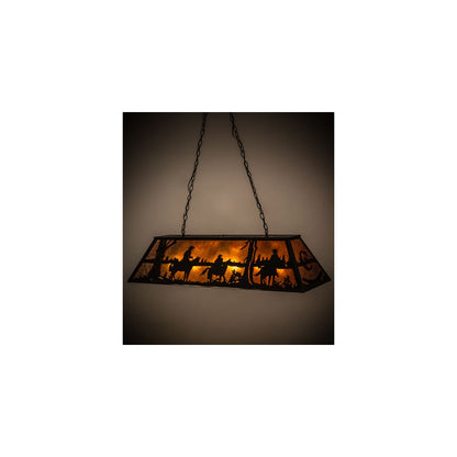 Personalized 9 Light 17" Wide Linear Pendant