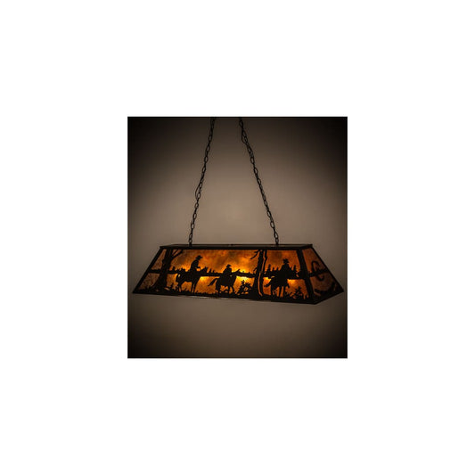 Personalized 9 Light 17" Wide Linear Pendant
