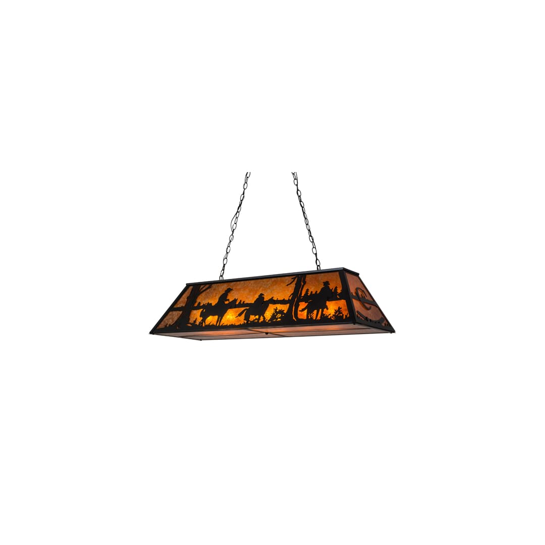 Personalized 9 Light 17" Wide Linear Pendant