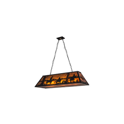Personalized 9 Light 17" Wide Linear Pendant