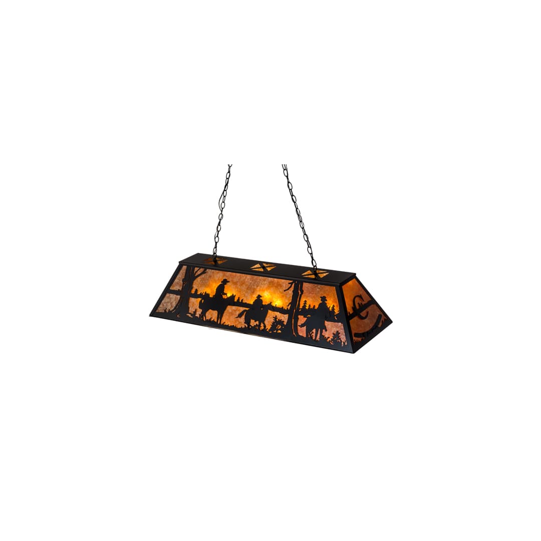 Personalized 9 Light 17" Wide Linear Pendant