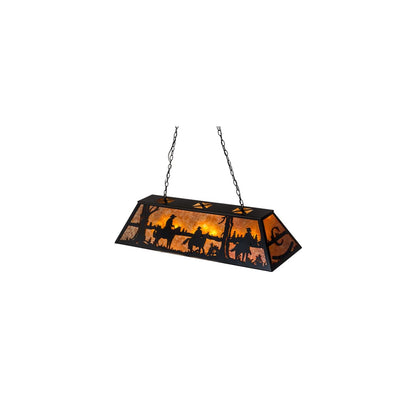 Personalized 9 Light 17" Wide Linear Pendant