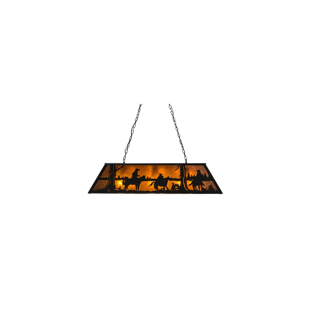 Personalized 9 Light 17" Wide Linear Pendant