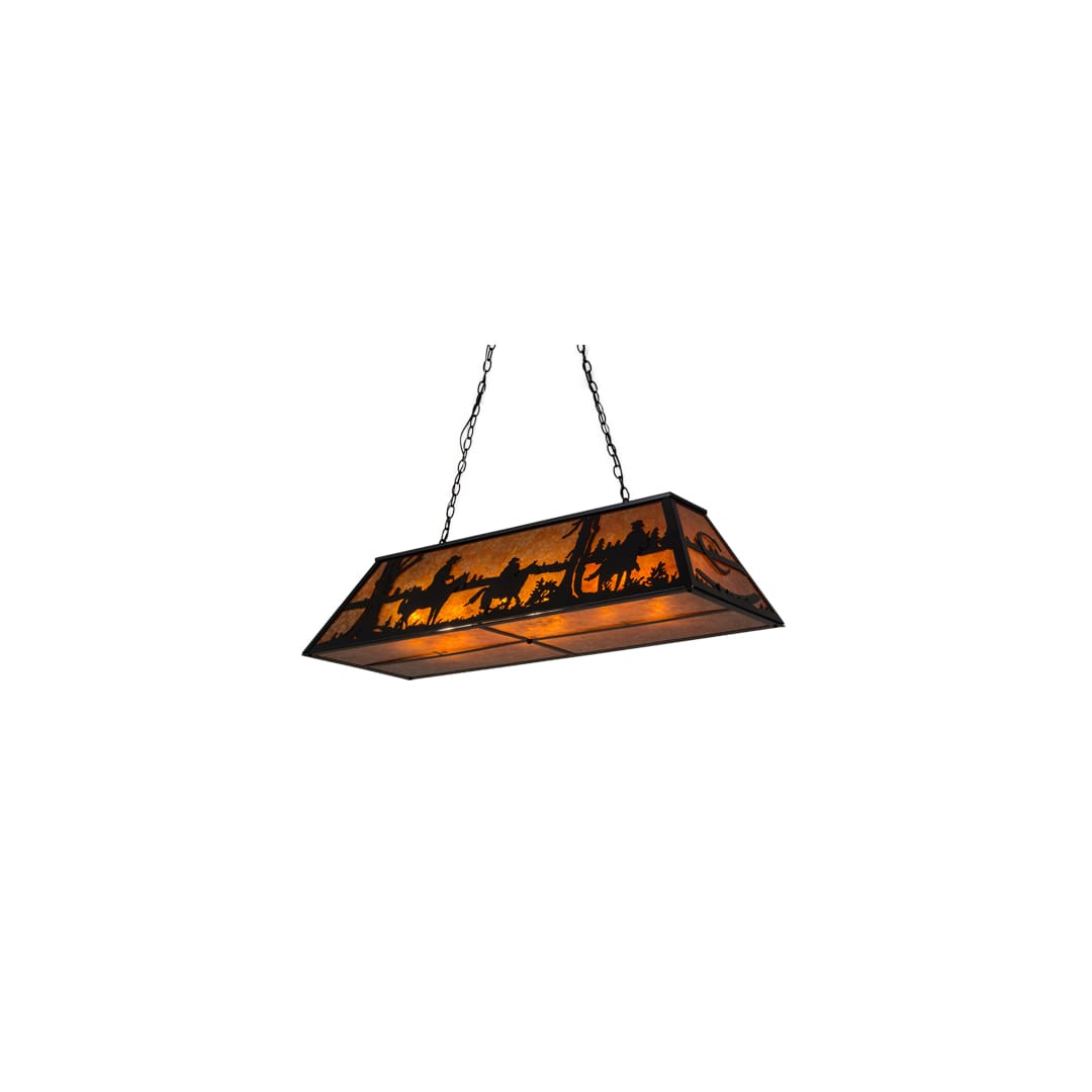 Personalized 9 Light 17" Wide Linear Pendant