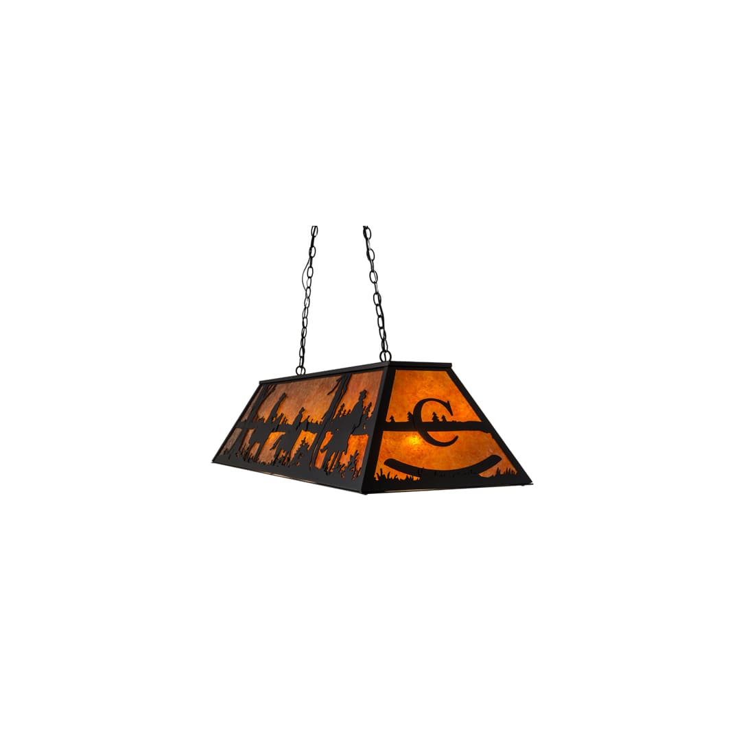 Personalized 9 Light 17" Wide Linear Pendant