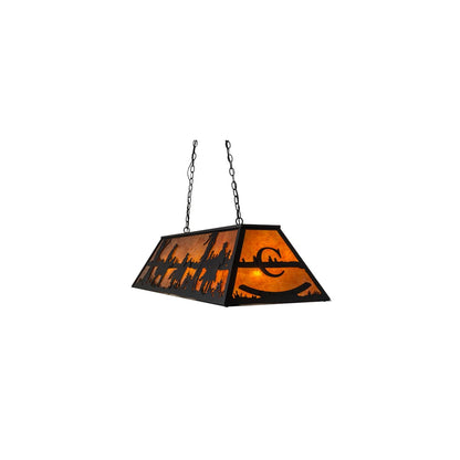 Personalized 9 Light 17" Wide Linear Pendant