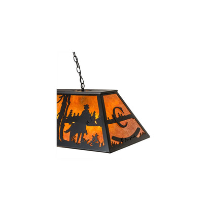 Personalized 9 Light 17" Wide Linear Pendant