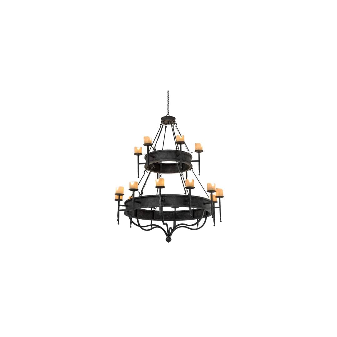 Marta 18 Light 60" Wide Pillar Candle Ring Chandelier