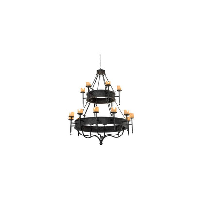 Marta 18 Light 60" Wide Pillar Candle Ring Chandelier