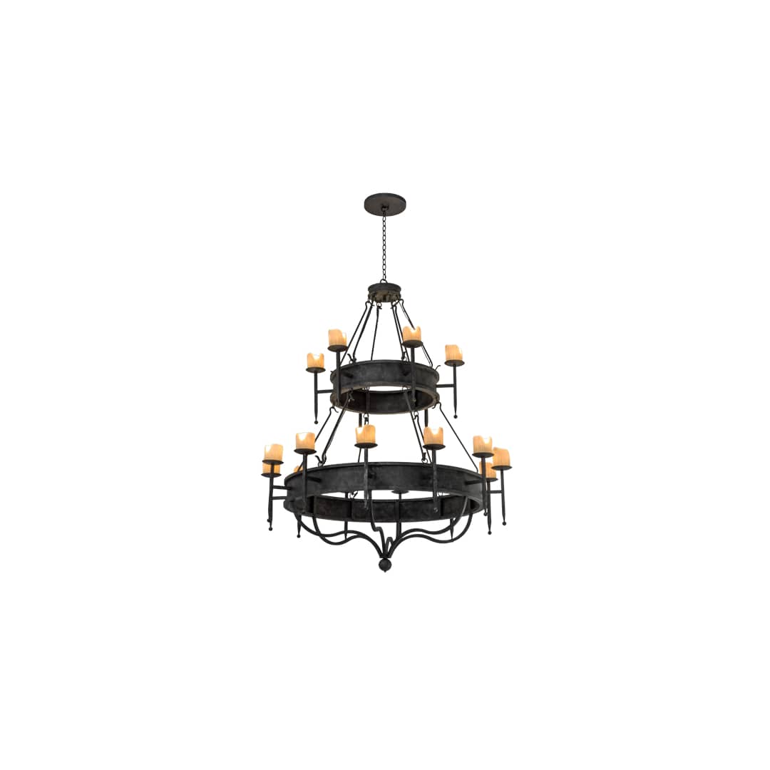 Marta 18 Light 60" Wide Pillar Candle Ring Chandelier