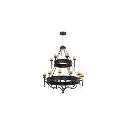 Marta 18 Light 60" Wide Pillar Candle Ring Chandelier