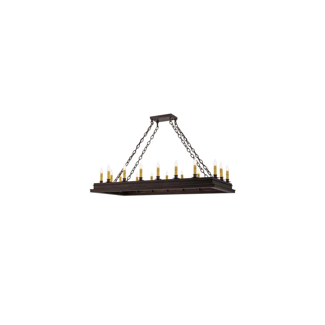 Long Mezek 18 Light 24" Wide Taper Candle Linear Chandelier
